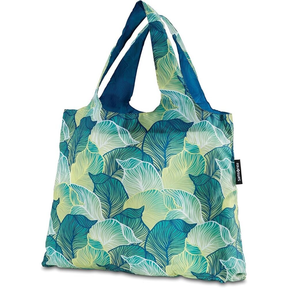 Lightweight Foldable Shopper's Tote - Fun Leaf Print, Perfect for Travel